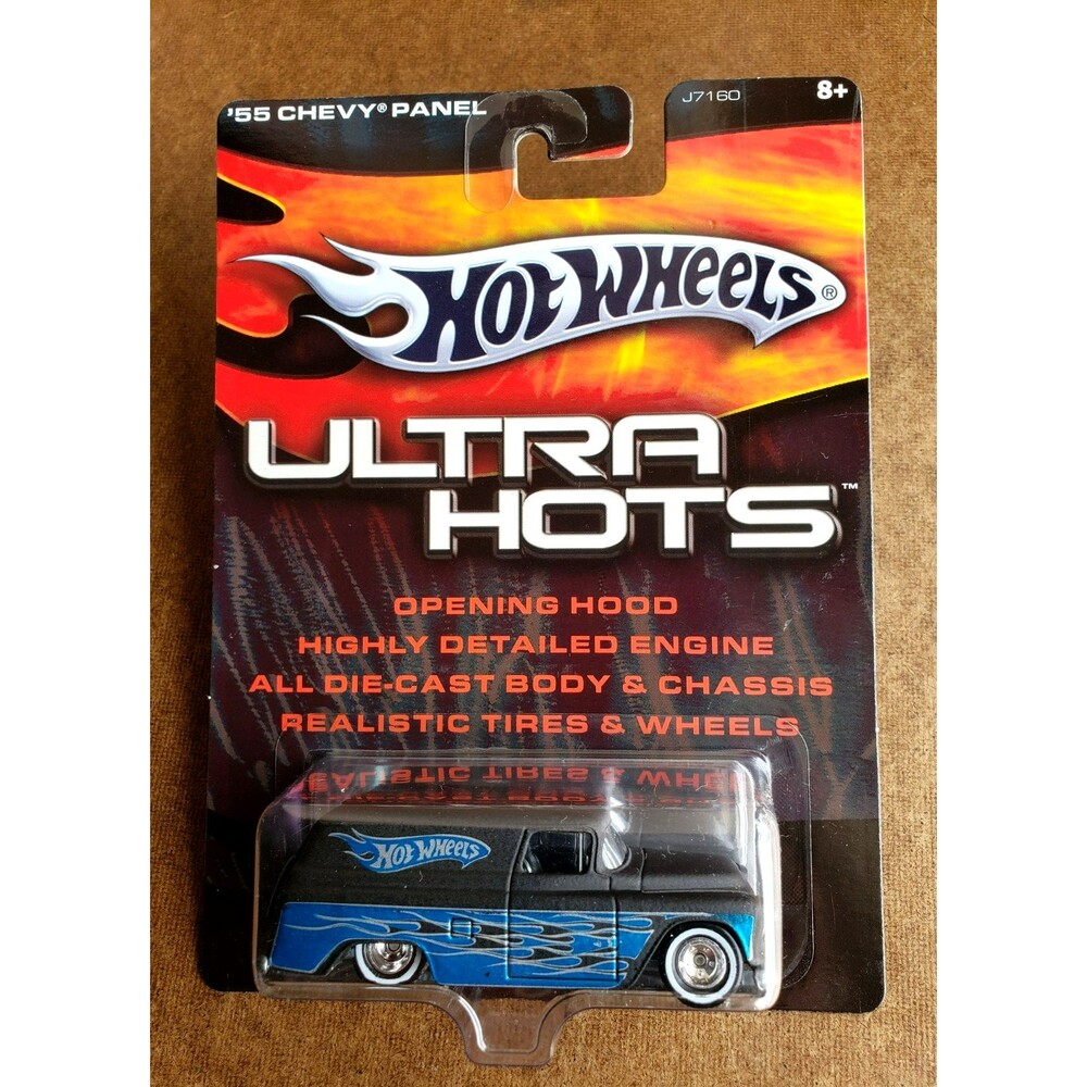 2006 Hot Wheels '55 CHEVY PANEL Black Blue ULTRA HOTS SERIES 1:64 WW REAL RIDERS